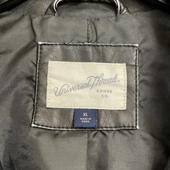 Faux Leather Black Moto Jacket - Picture 7 of 10